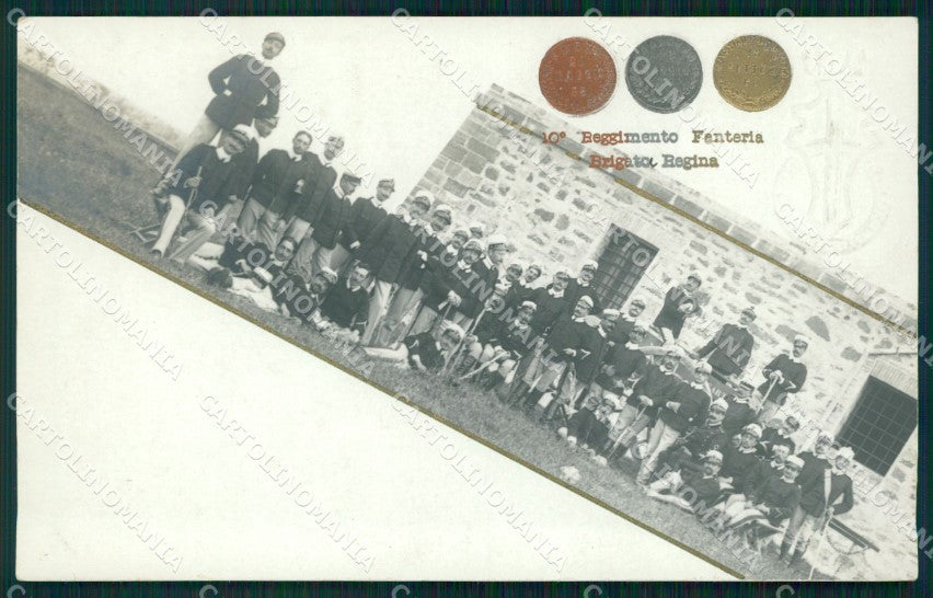 Livorno Castiglioncello Militari Fanteria X Reggimento Foto cartolina QT7524 – fronte