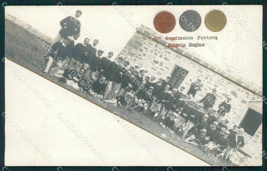 Livorno Città ? Militari Fanteria X Regg Brigata Regina Foto cartolina QT7546 – fronte
