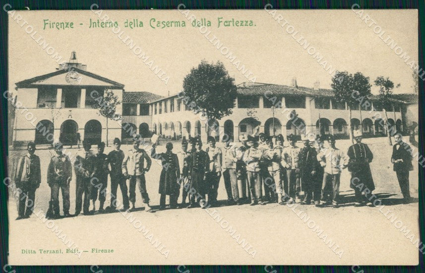 Firenze Città Caserma della Fortezza Militari Fanteria cartolina QT7557 – fronte