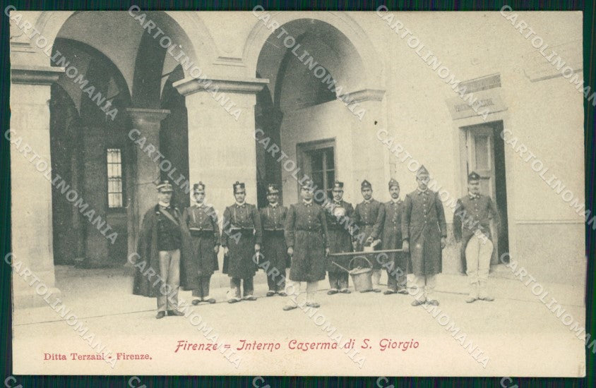 Firenze Città Caserma di San Giorgio Militari Fanteria cartolina QT7560 – fronte