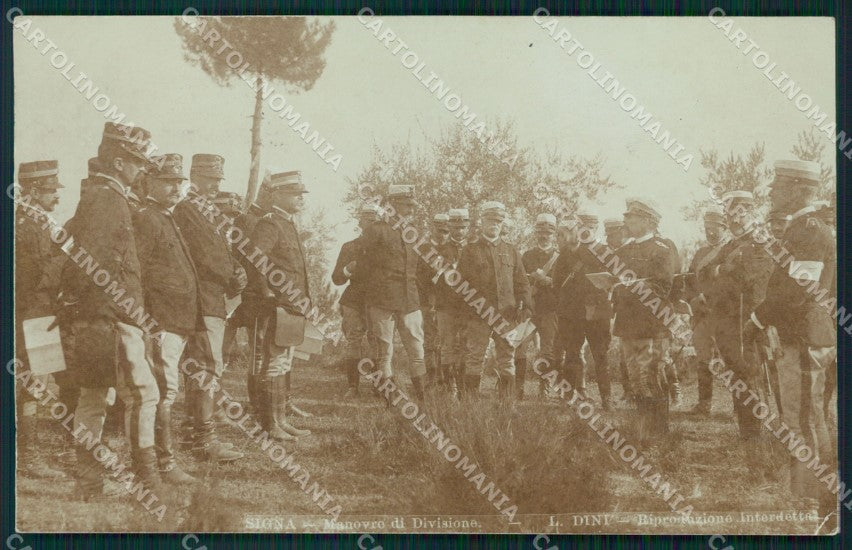 Firenze Signa Militari Fanteria Manovre di Divisione Foto cartolina QT7561 – fronte