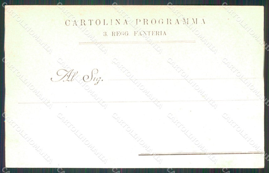 Arezzo Stia Casentino Militari Fanteria III Reggimento Musica cartolina QT7563 – retro