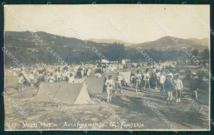 Pavia Varzi 64 Reggimento Fanteria Militari PIEGA Foto cartolina QT7571 – fronte