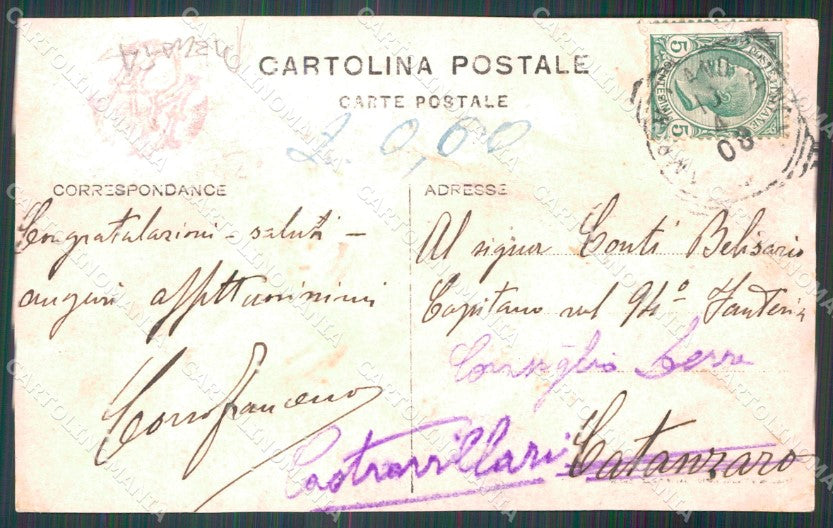 Pavia Varzi 64 Reggimento Fanteria Militari PIEGA Foto cartolina QT7571 – retro