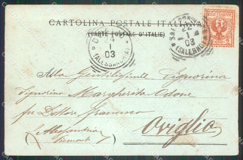 Salerno Sala Consilina Caserma Cappuccini Militari Foto cartolina QT7592 – retro