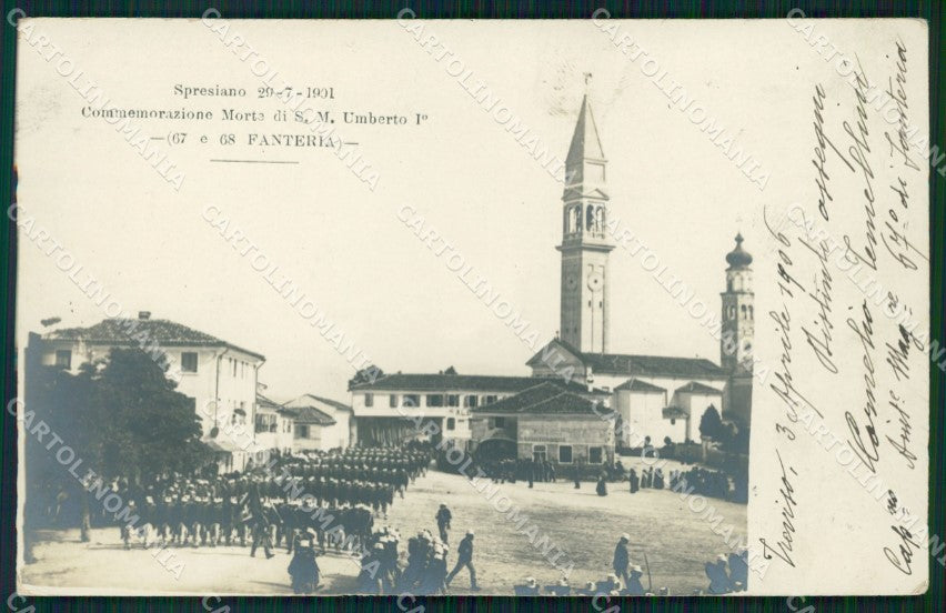 Treviso Spresiano Militari 67 68 Reggimento Fanteria Foto cartolina QT7597 – fronte