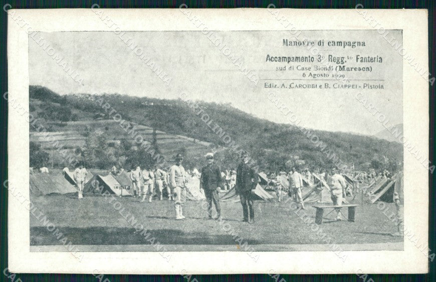 Pistoia Maresca III Reggimento Fanteria Militari cartolina QT7613 – fronte