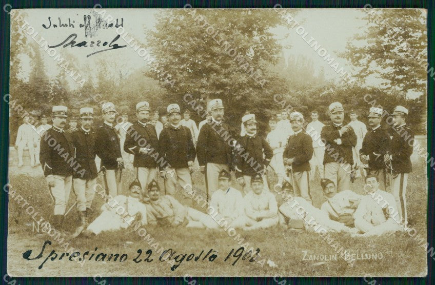 Treviso Spresiano XIV Reggimento Fanteria Militari Foto cartolina QT7616 – fronte