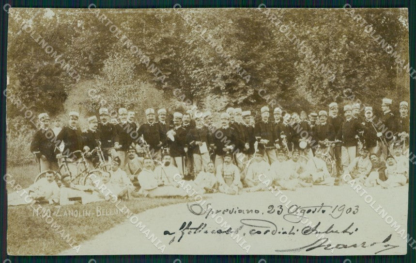 Treviso Spresiano XIV Reggimento Fanteria Militari Foto cartolina QT7617 – fronte