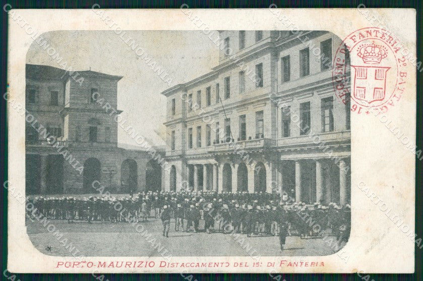 Imperia Porto Maurizio XVI Reggimento Fanteria Militari cartolina QT7620 – fronte
