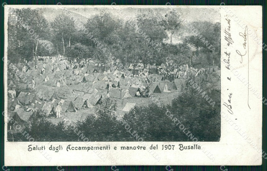 Genova Busalla Accampamenti Militari Fanteria cartolina QT7621 – fronte