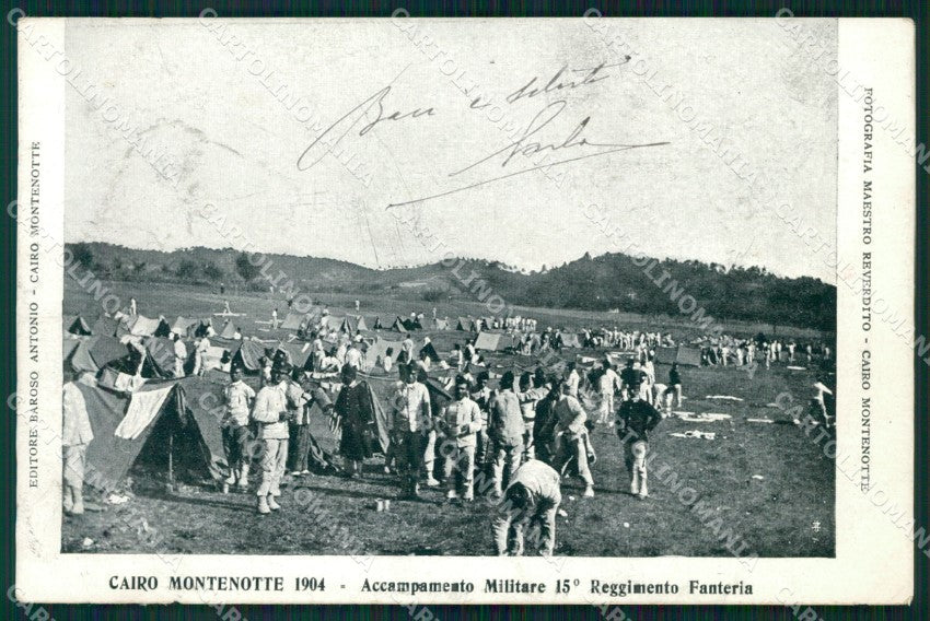 Savona Cairo Montenotte XV Reggimento Fanteria Militari cartolina QT7622 – fronte