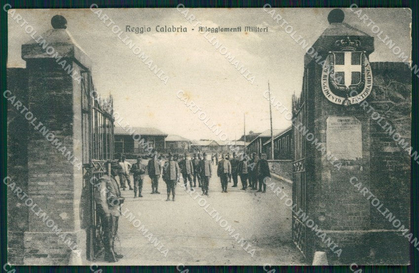 Reggio Calabria città XX Reggimento Fanteria Militari cartolina QT7624 – fronte
