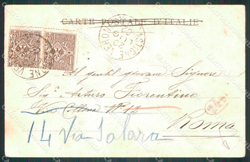 Verona San Zeno di Montagna 54º Reggimento Fanteria PIEGHINA cartolina QT7634 – retro