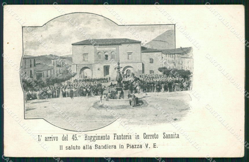 Benevento Cerreto Sannita 45º Reggimento Fanteria Militari cartolina QT7639 – fronte