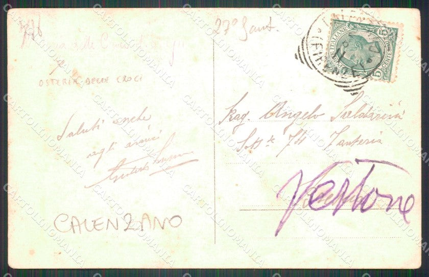 Firenze Calenzano Croci 27º Reggimento Fanteria Militari Foto cartolina QT7654 – retro
