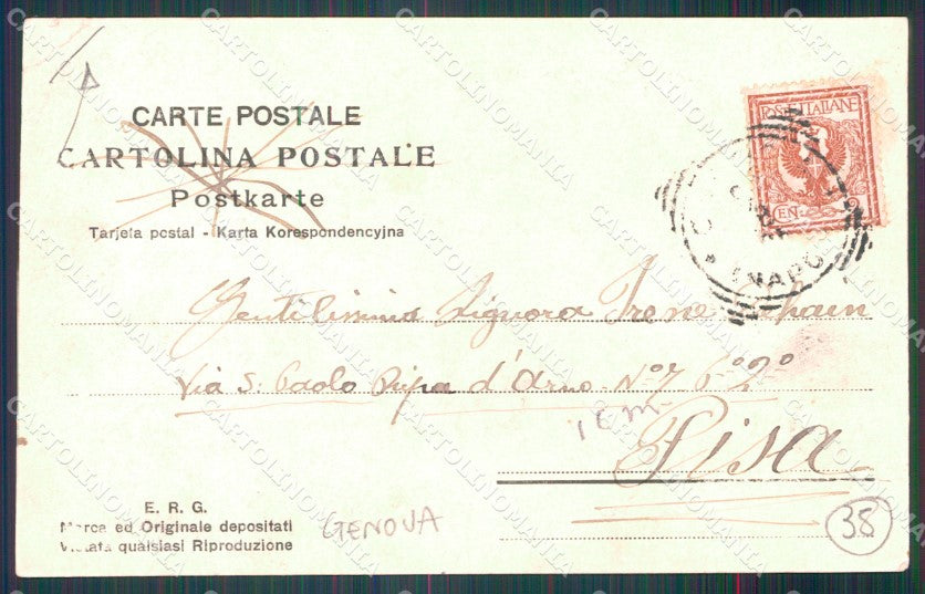 Genova città 83º Reggimento Fanteria Militari PIEGHINA Foto cartolina QT7660 – retro