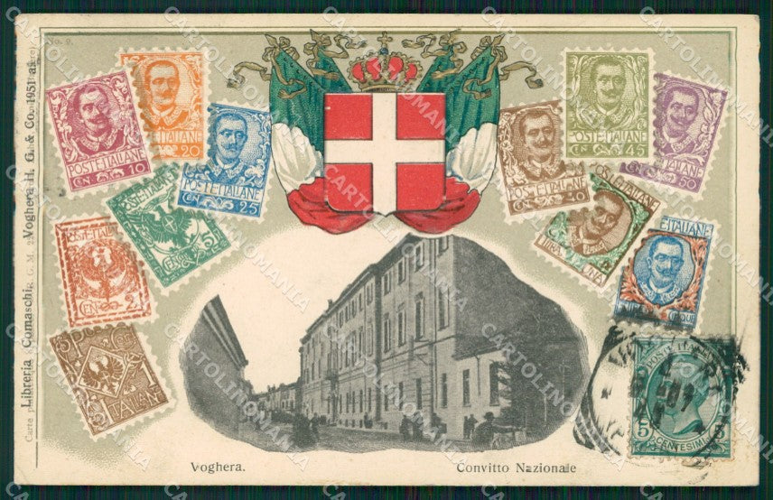 Pavia Voghera Convitto Nazionale Filatelia FORI cartolina QT7679 – fronte