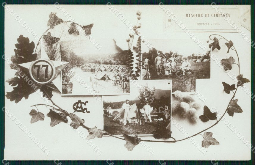 Varese Brenta 77º Reggimento Fanteria Manovre di Campagna Foto cartolina QT7681 – fronte