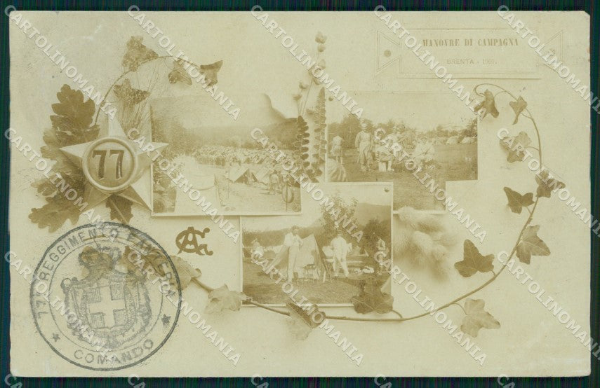 Varese Brenta 77º Reggimento Fanteria Manovre di Campagna Foto cartolina QT7682 – fronte