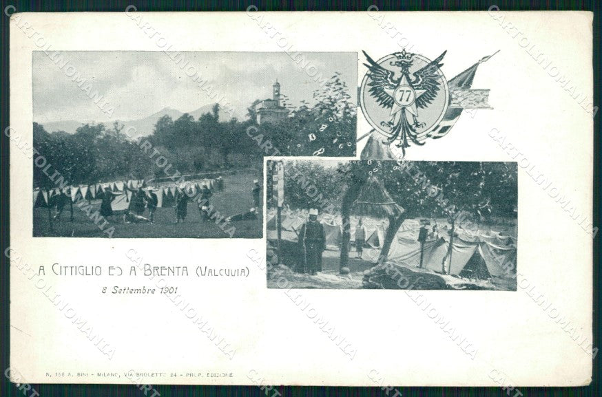Varese Brenta Cittiglio 77º Reggimento Fanteria Militari cartolina QT7685 – fronte