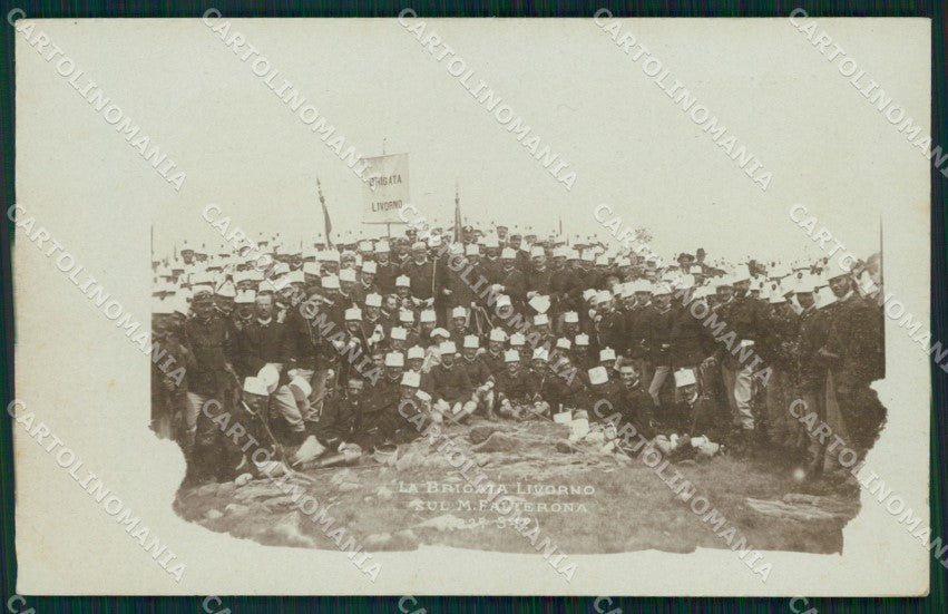 Firenze Arezzo Falterona Brigata Livorno 34º Regg Fanteria Foto cartolina QT7686 – fronte