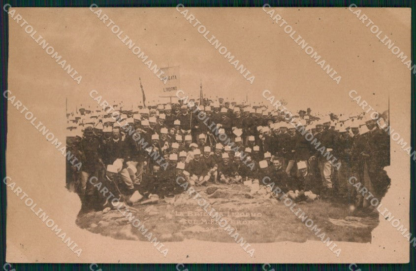 Firenze Arezzo Falterona Brigata Livorno 34º Regg Fanteria Foto cartolina QT7688 – fronte