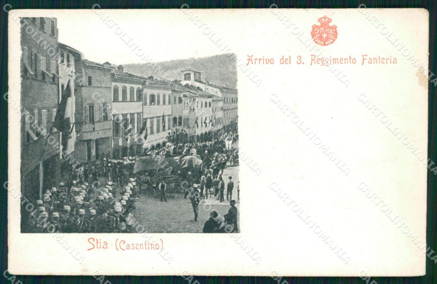 Arezzo Stia Casentino III Reggimento Fanteria Militari cartolina QT7690 – fronte
