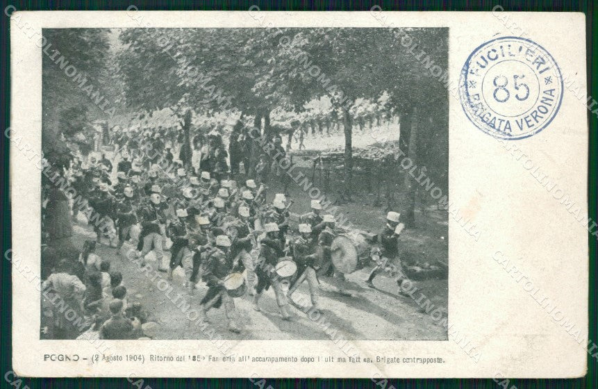 Novara Pogno 85º Reggimento Fanteria Fucilieri Brigata Verona cartolina QT7693 – fronte