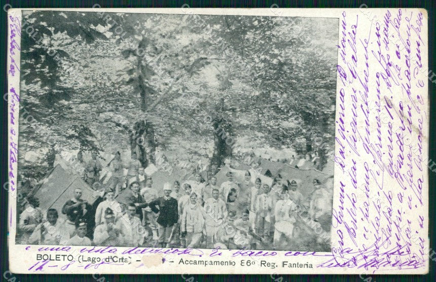 Verbania Madonna Sasso Lago Orta Boleto 86º Reg Fanteria ABRASA cartolina QT7697 – fronte