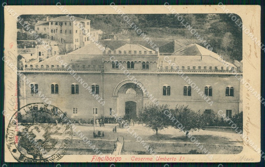 Savona Finale Ligure Finalborgo Caserma Umberto I cartolina QT7709 – fronte