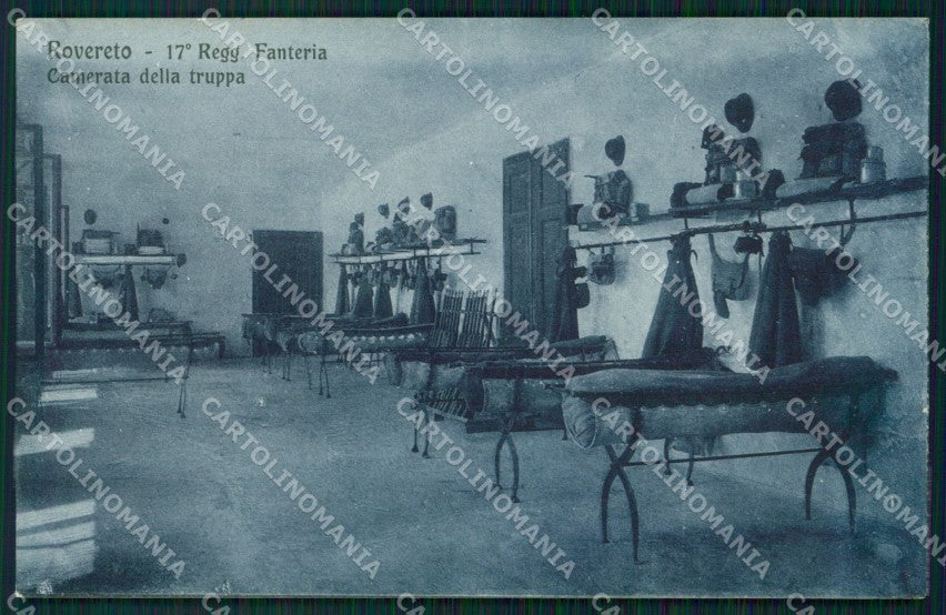 Trento Rovereto 17º Reggimento Fanteria Militari Camerata cartolina QT7716 – fronte