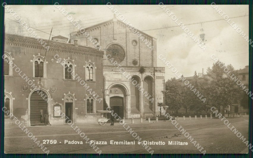 Padova città Piazza Eremitani Distretto Militare Foto cartolina QT7739 – fronte