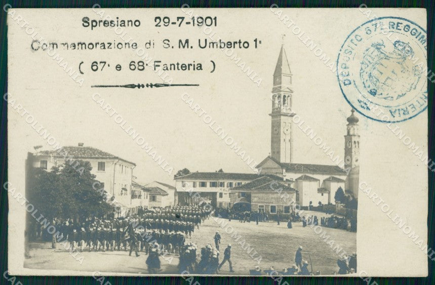 Treviso Spresiano Militari 67 68 Reggimento Fanteria Foto cartolina QT7771 – fronte