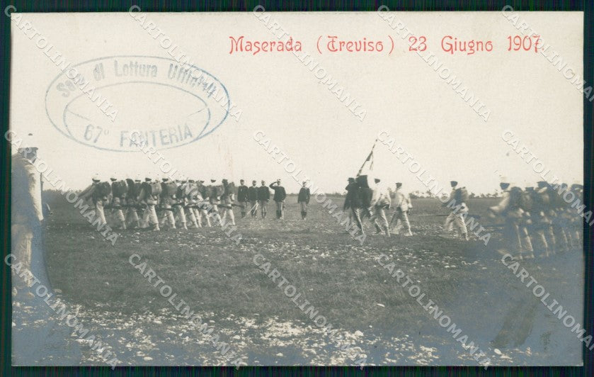 Treviso Maserada 67º Reggimento Fanteria Militari Foto cartolina QT7772 – fronte
