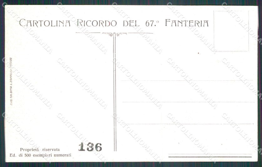 Treviso Maserada 67º Reggimento Fanteria Militari Foto cartolina QT7772 – retro