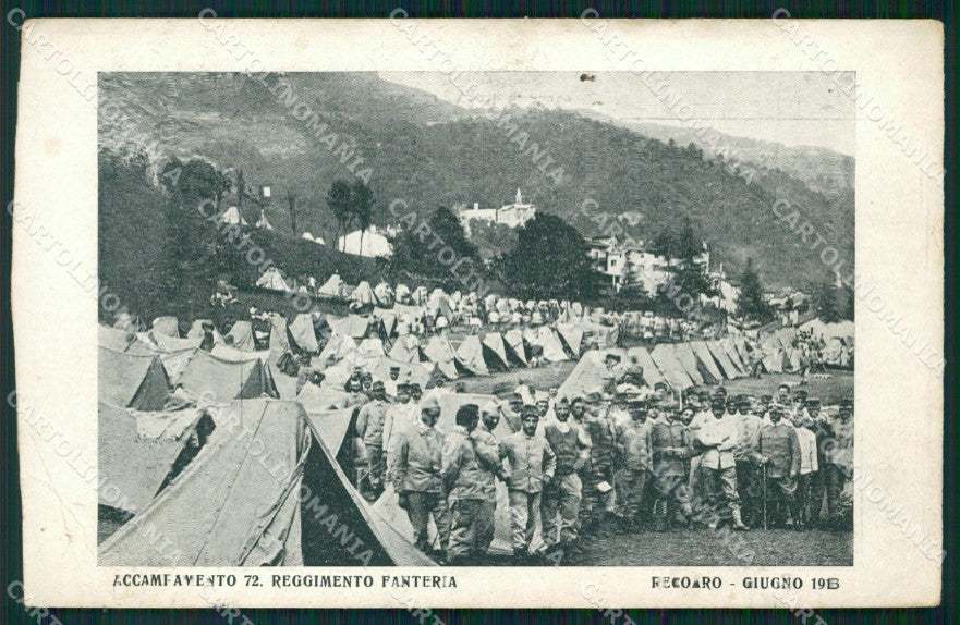 Vicenza Recoaro 72º Reggimento Fanteria Militari cartolina QT7775 – fronte