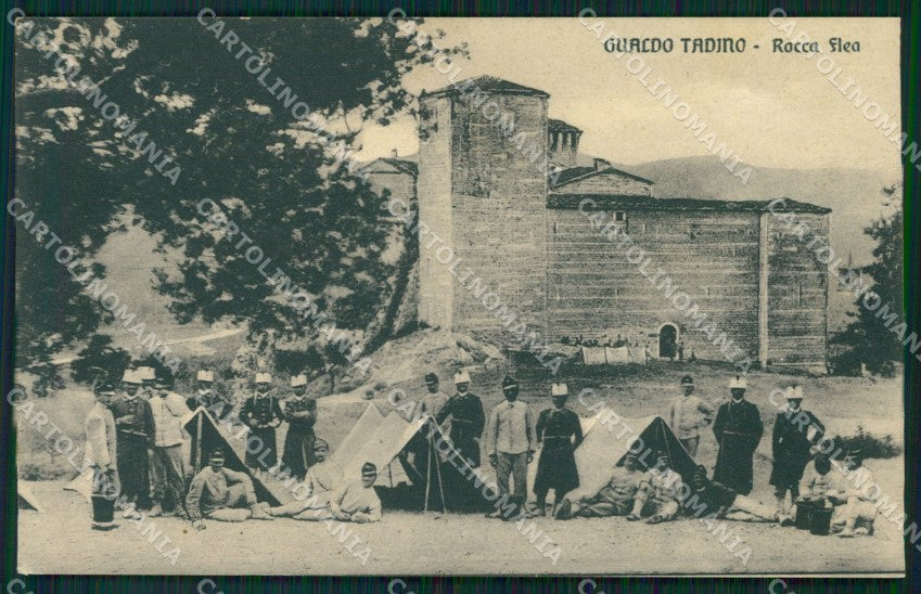 Perugia Gualdo Tadino Rocca Militari Fanteria cartolina QT7776 – fronte