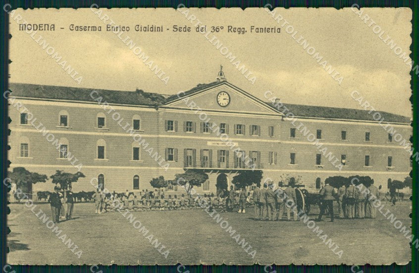 Modena città Caserma 36º Reggimento Fanteria cartolina QT7778 – fronte