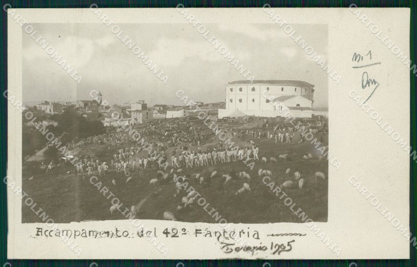 Sassari Tempio Pausania 42º Reggimento Fanteria Militari Foto cartolina QT7801 – fronte