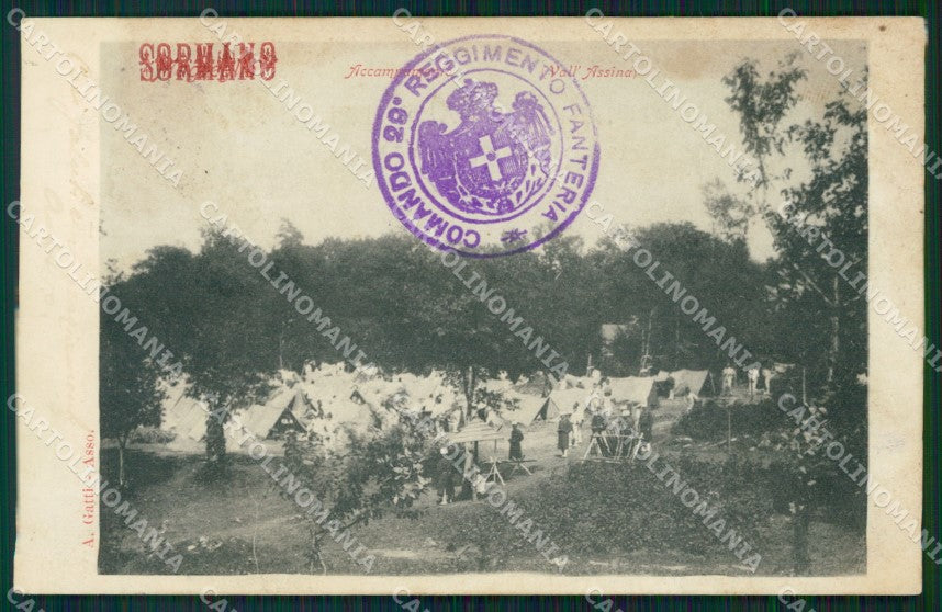Como Sormano 29º Reggimento Fanteria Militari Vallassina cartolina QT7810 – fronte