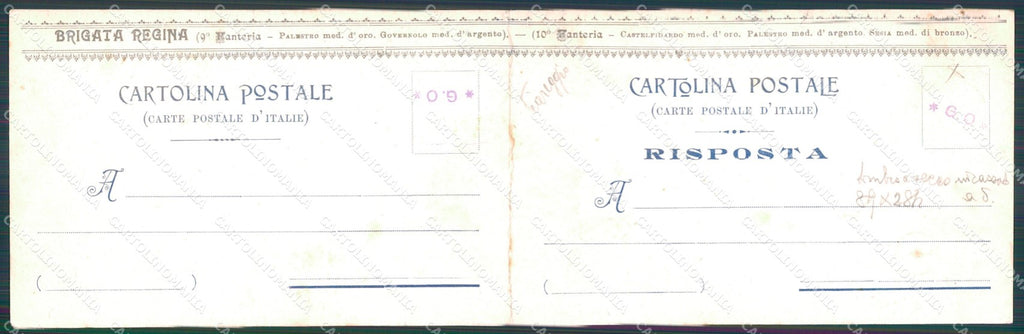 Livorno Cecina Fanteria Brigata Regina Savoia Doppia Foto cartolina QT7826 – retro