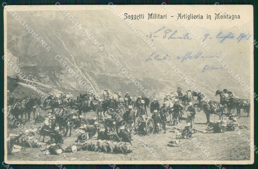 Aosta La Thuile Artiglieria Alpini Militari cartolina QT7833 – fronte