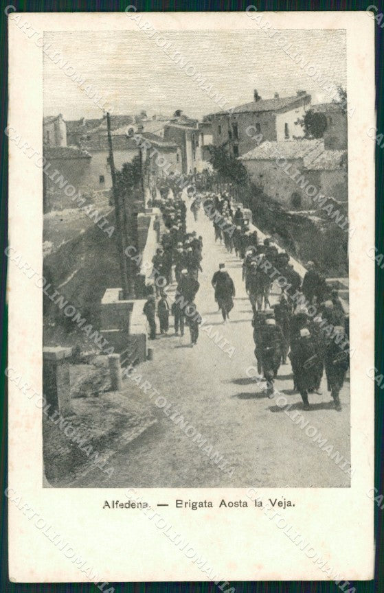 L'Aquila Alfedena Brigata Aosta Fanteria Militari cartolina QT7837 – fronte