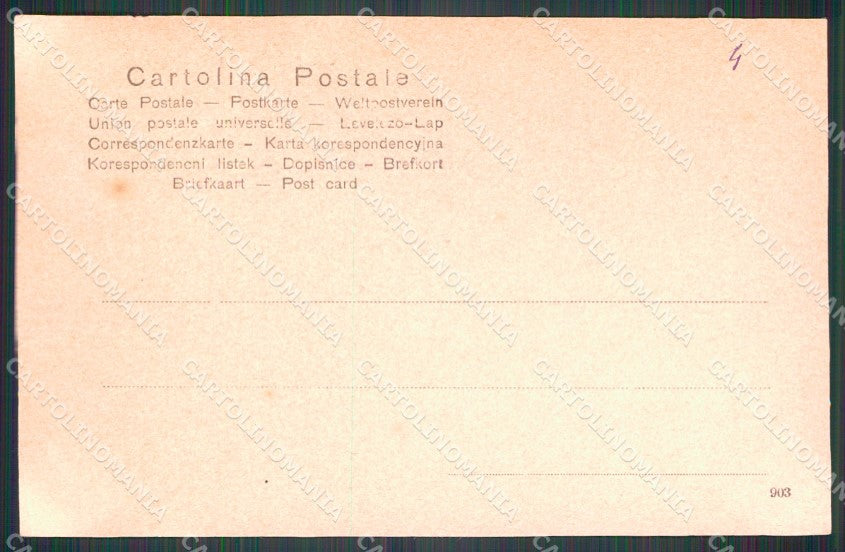 Livorno città Piazza Vittorio Emanuele Militari Fanteria cartolina QT7841 – retro