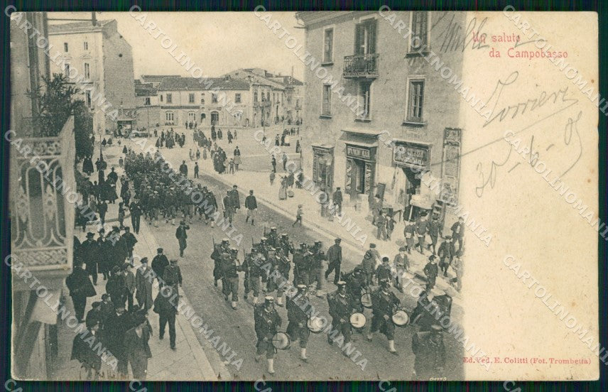 Campobasso città Militari Fanteria Banda Musicale cartolina QT7845 – fronte