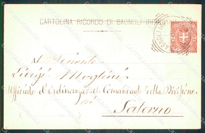 Avellino Bagnoli Irpino Militari Fanteria Poligono Laceno cartolina QT7848 – retro