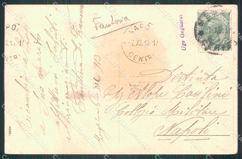 Messina città Alloggiamenti Militari Vittorio Emanuele III cartolina QT7855 – retro