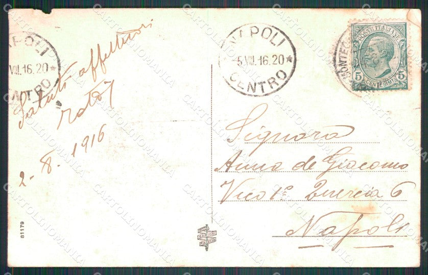 Salerno Montecorvino Rovella Accampamento Militare ABRASA cartolina QT7864 – retro