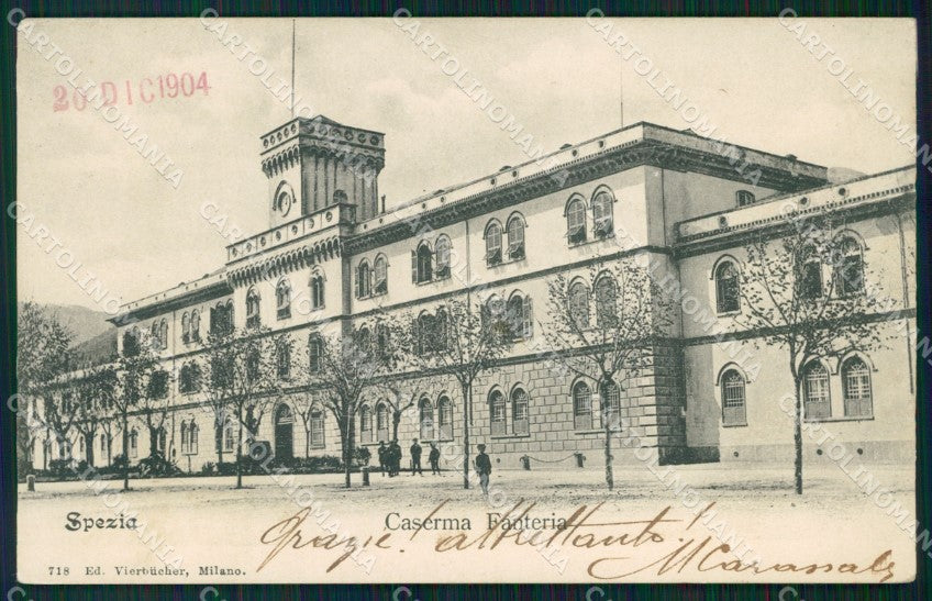 La Spezia Caserma Fanteria cartolina QT7869 – fronte